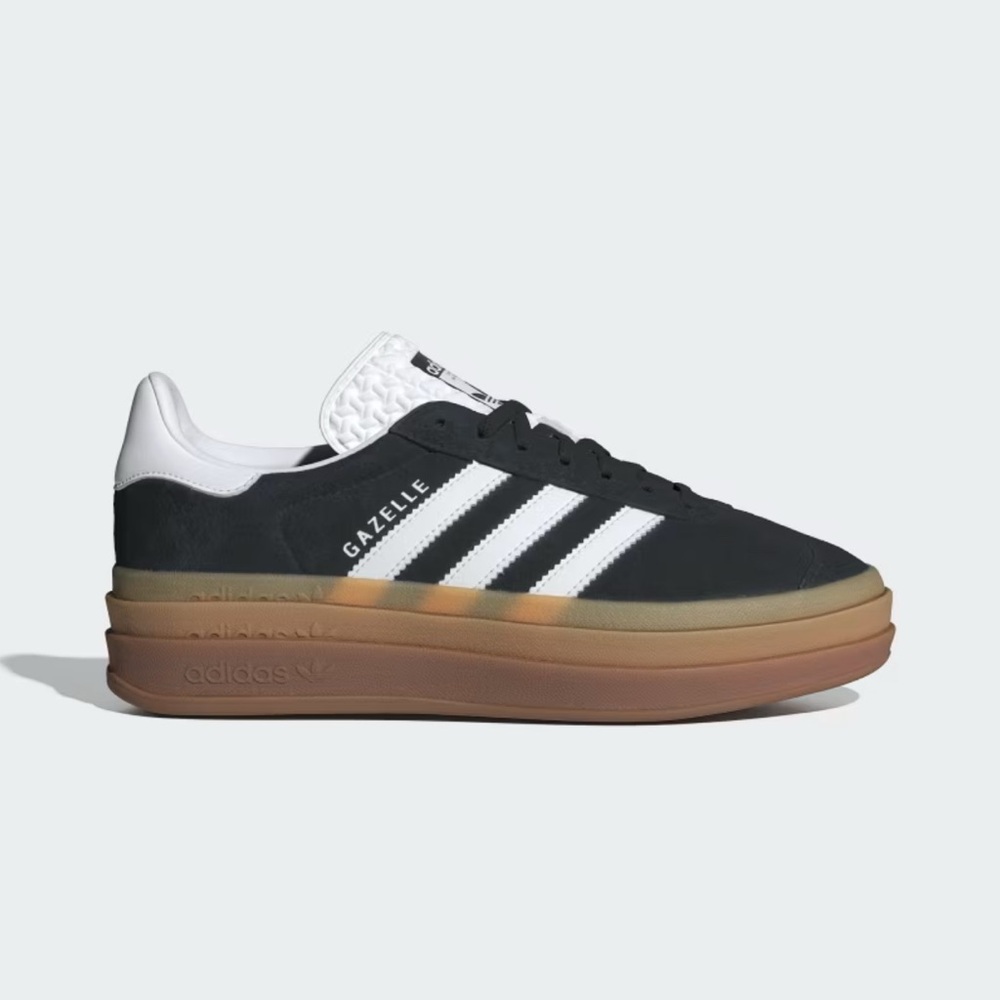 BRAND NEW Adidas Gazelle Bold in Black suede Sneakers, size 6